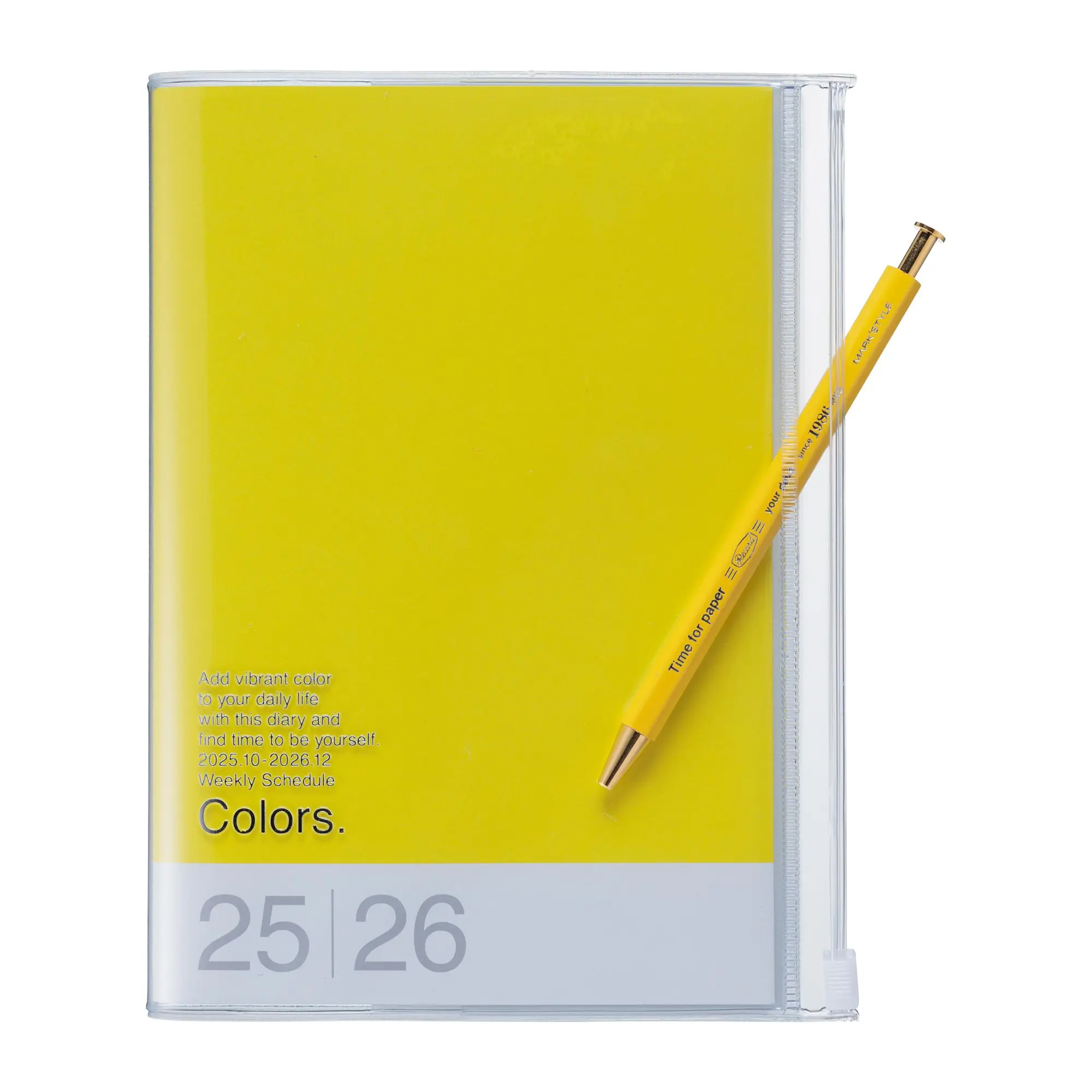 Bild: 4550045144291 | MARK'S 2025/26 Taschenkalender, B6 Colors // Yellow | MARK'S Inc.