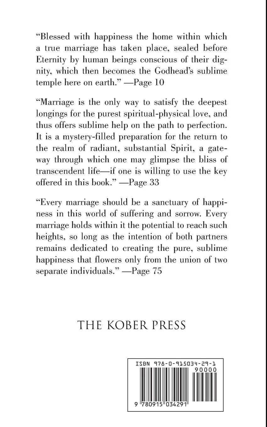 Rückseite: 9780915034291 | On Marriage | Bô Yin Râ | Taschenbuch | Kartoniert / Broschiert | 2016