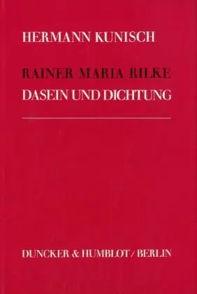 Cover: 9783428034291 | Rainer Maria Rilke. | Dasein und Dichtung.. enhanced E-Book | Kunisch