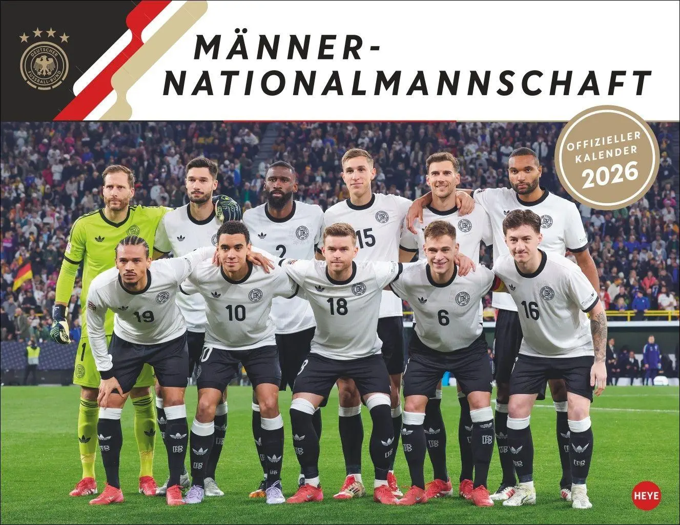 Cover: 9783756414291 | DFB Männer Posterkalender 2026 | Kalender | Bundesliga Kalender Heye