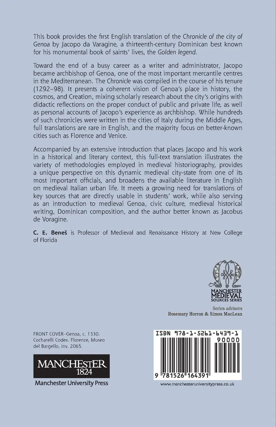 Rückseite: 9781526164391 | Jacopo da Varagine's Chronicle of the city of Genoa | Taschenbuch