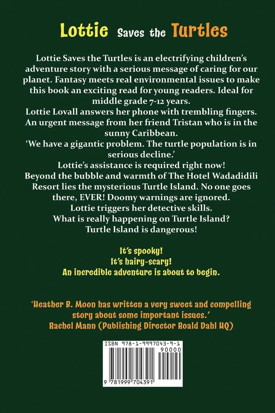 Rückseite: 9781999704391 | Lottie Saves the Turtles | Lottie Lovall International Investigator