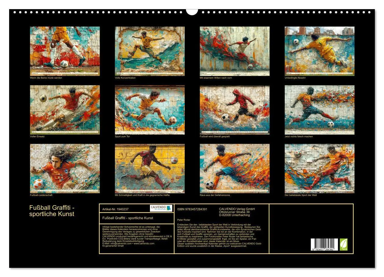 Bild: 9783457284391 | Fußball Graffiti - sportliche Kunst (Wandkalender 2026 DIN A2...