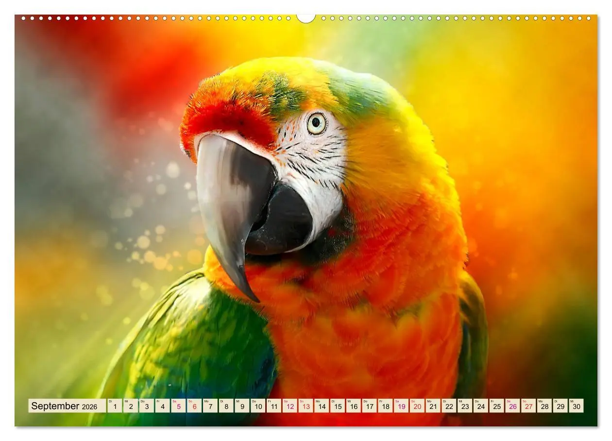 Bild: 9783457734391 | Mein bunter Papagei (hochwertiger Premium Wandkalender 2026 DIN A2...