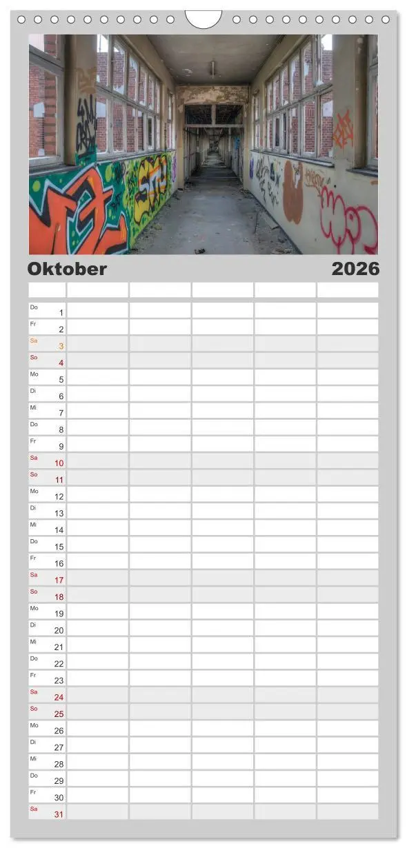 Bild: 9783516514391 | Familienplaner 2026 - Lost Places in Deutschland mit 5 Spalten...