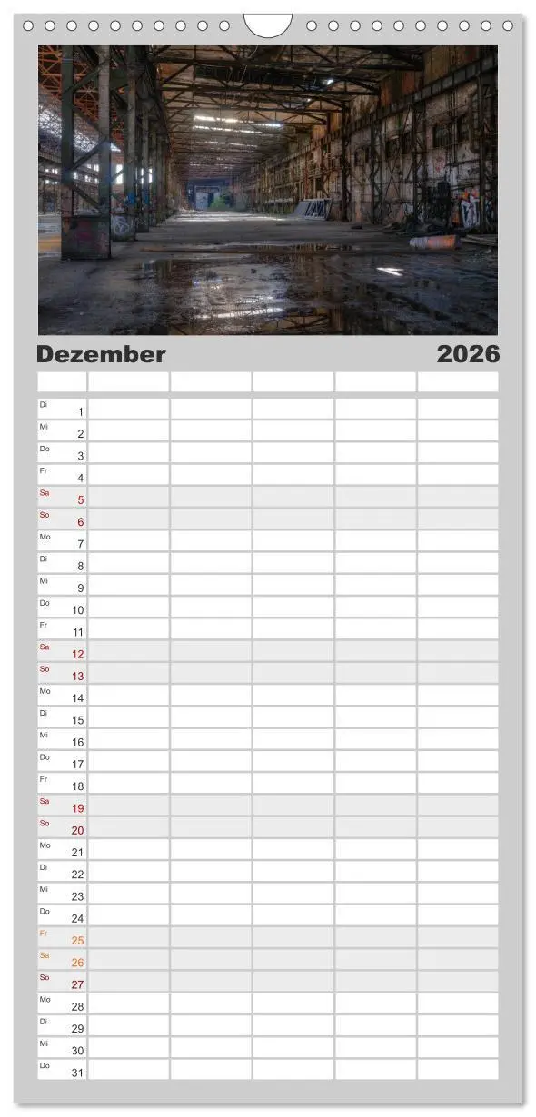 Bild: 9783516514391 | Familienplaner 2026 - Lost Places in Deutschland mit 5 Spalten...