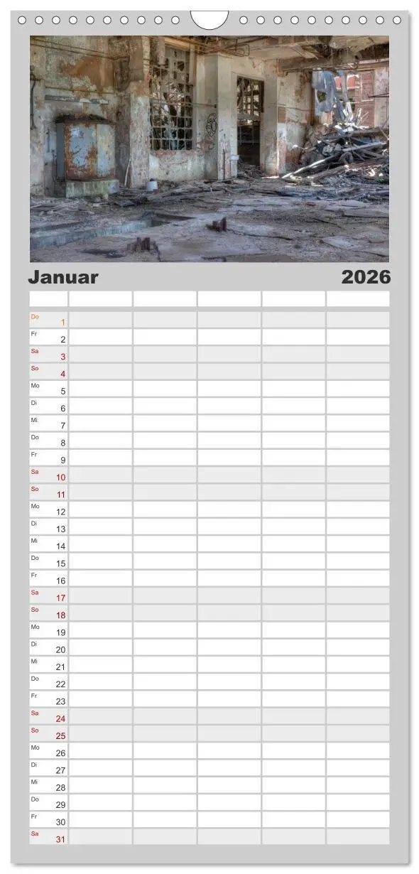 Bild: 9783516514391 | Familienplaner 2026 - Lost Places in Deutschland mit 5 Spalten...