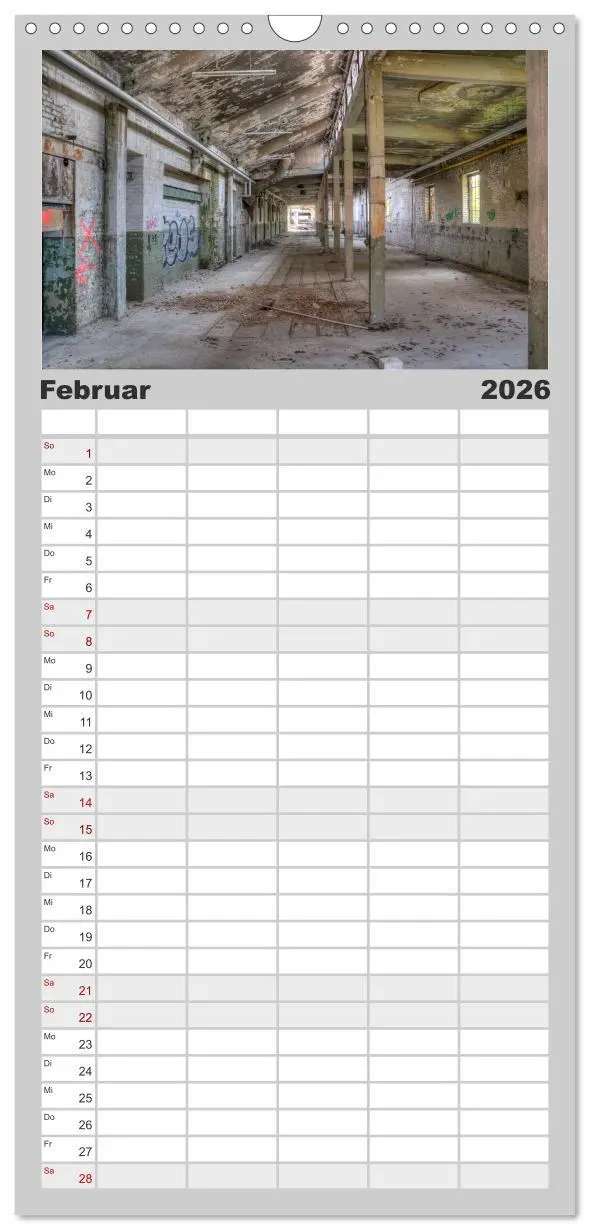 Bild: 9783516514391 | Familienplaner 2026 - Lost Places in Deutschland mit 5 Spalten...