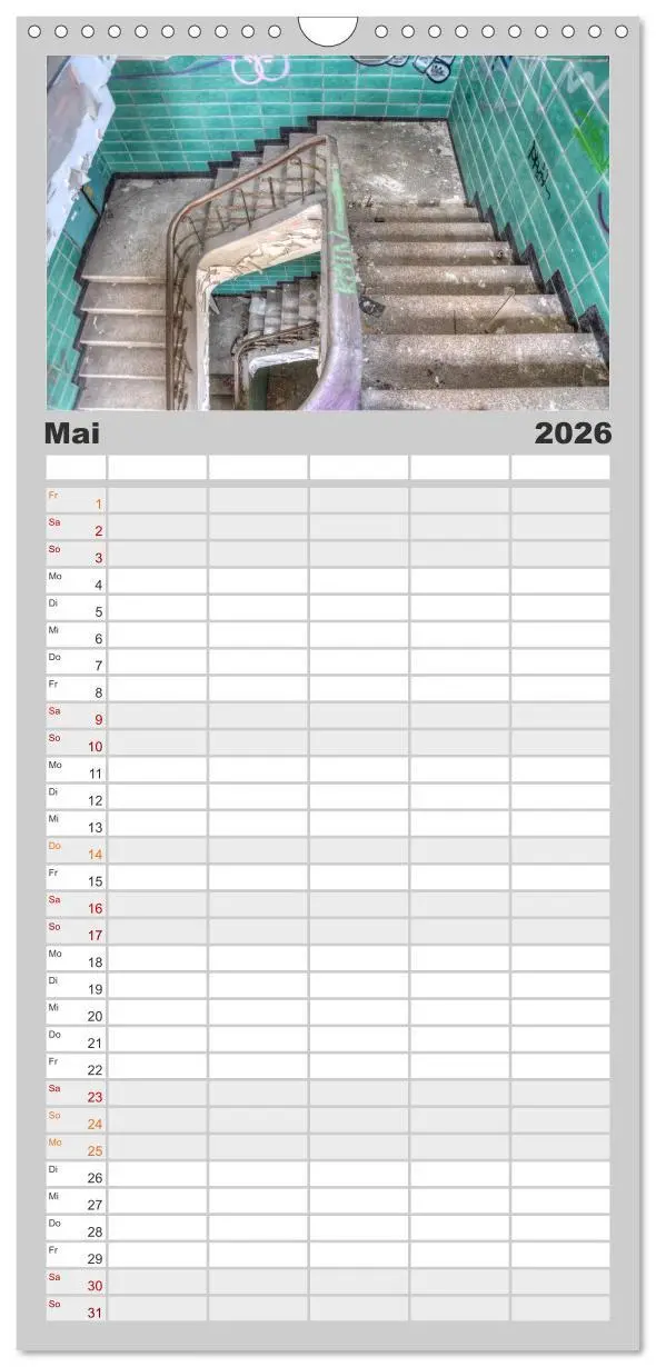 Bild: 9783516514391 | Familienplaner 2026 - Lost Places in Deutschland mit 5 Spalten...