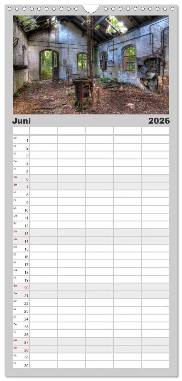 Bild: 9783516514391 | Familienplaner 2026 - Lost Places in Deutschland mit 5 Spalten...