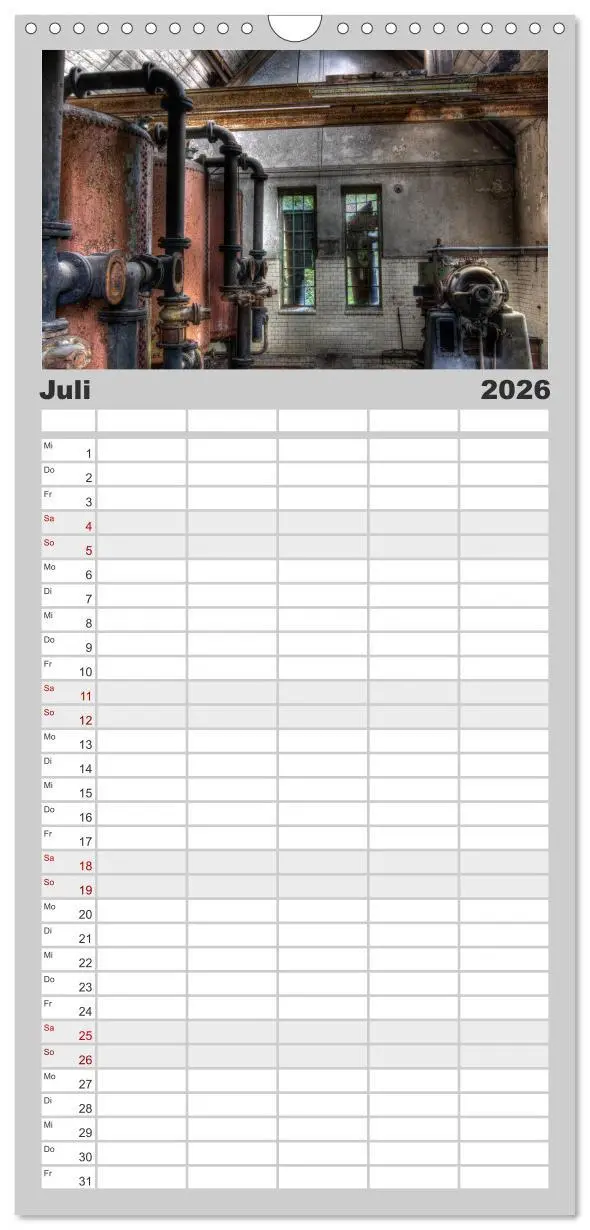 Bild: 9783516514391 | Familienplaner 2026 - Lost Places in Deutschland mit 5 Spalten...