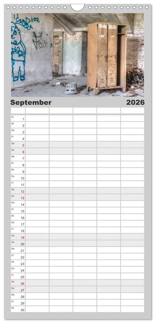 Bild: 9783516514391 | Familienplaner 2026 - Lost Places in Deutschland mit 5 Spalten...
