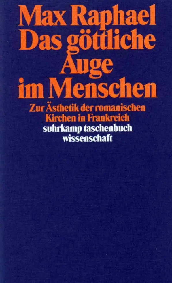 Cover: 9783518284391 | Das göttliche Auge im Menschen | Max Raphael | Taschenbuch | 336 S.