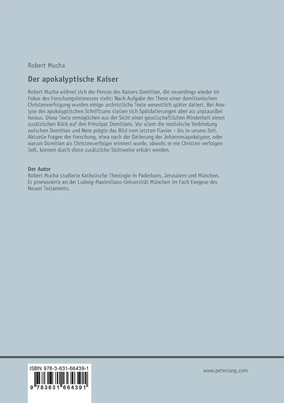 Rückseite: 9783631664391 | Der apokalyptische Kaiser | Robert Mucha | Taschenbuch | 504 S. | 2015