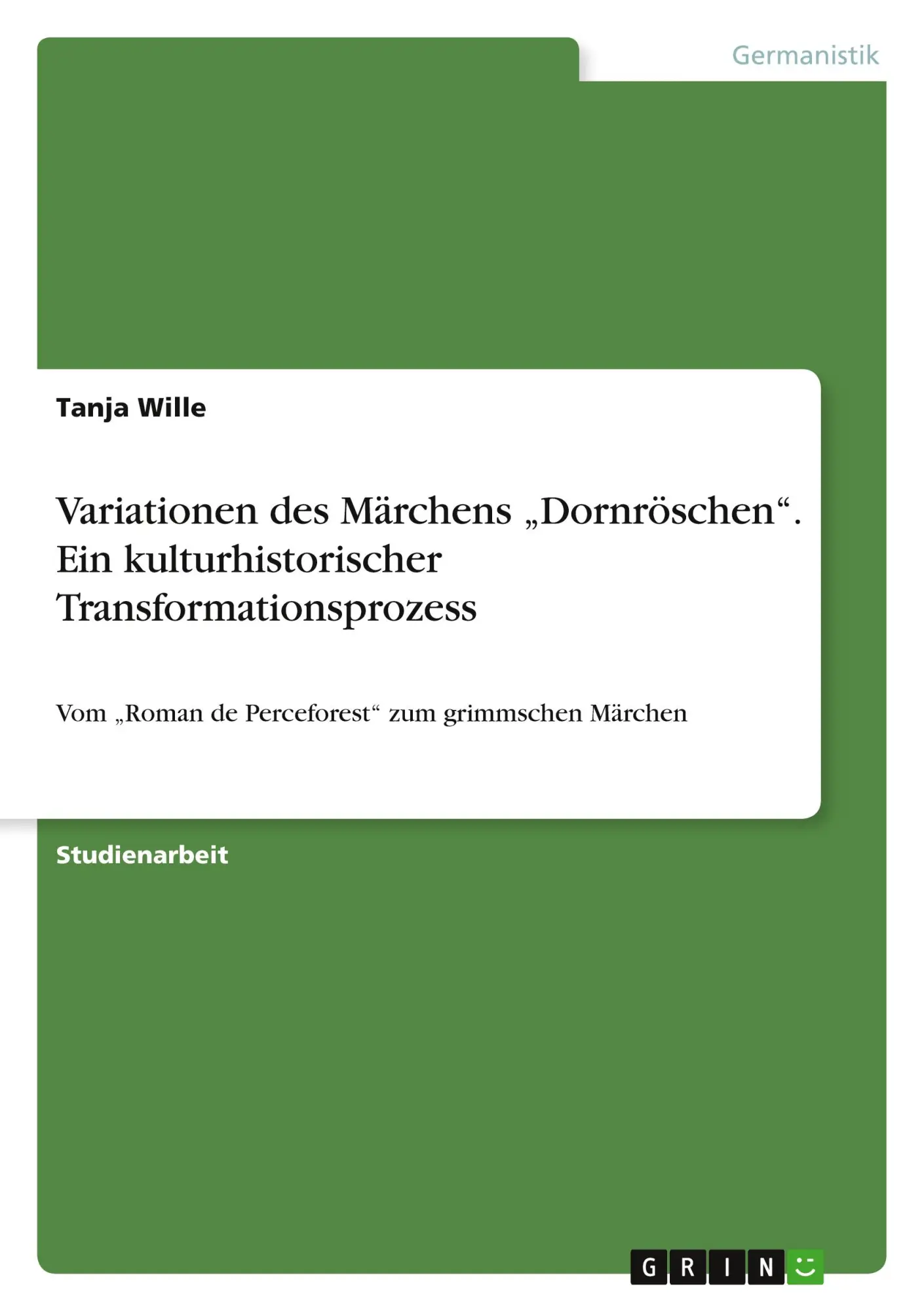 Cover: 9783668224391 | Variationen des Märchens "Dornröschen". Ein kulturhistorischer...