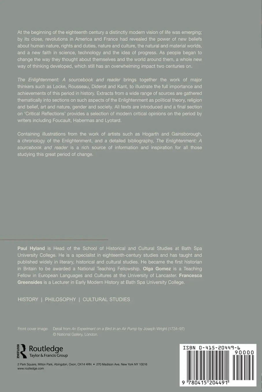 Rückseite: 9780415204491 | The Enlightenment | A Sourcebook and Reader | Olga Gomez (u. a.)