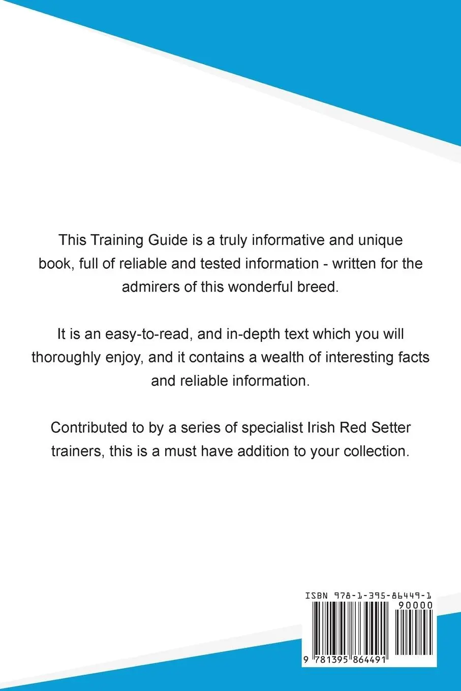 Rückseite: 9781395864491 | Irish Red Setter Training Guide Irish Red Setter Training Includes