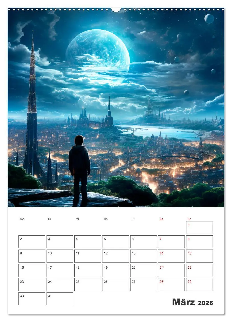 Bild: 9783516294491 | FERNE WELTEN Cooler Terminplaner (Wandkalender 2026 DIN A2 hoch),...