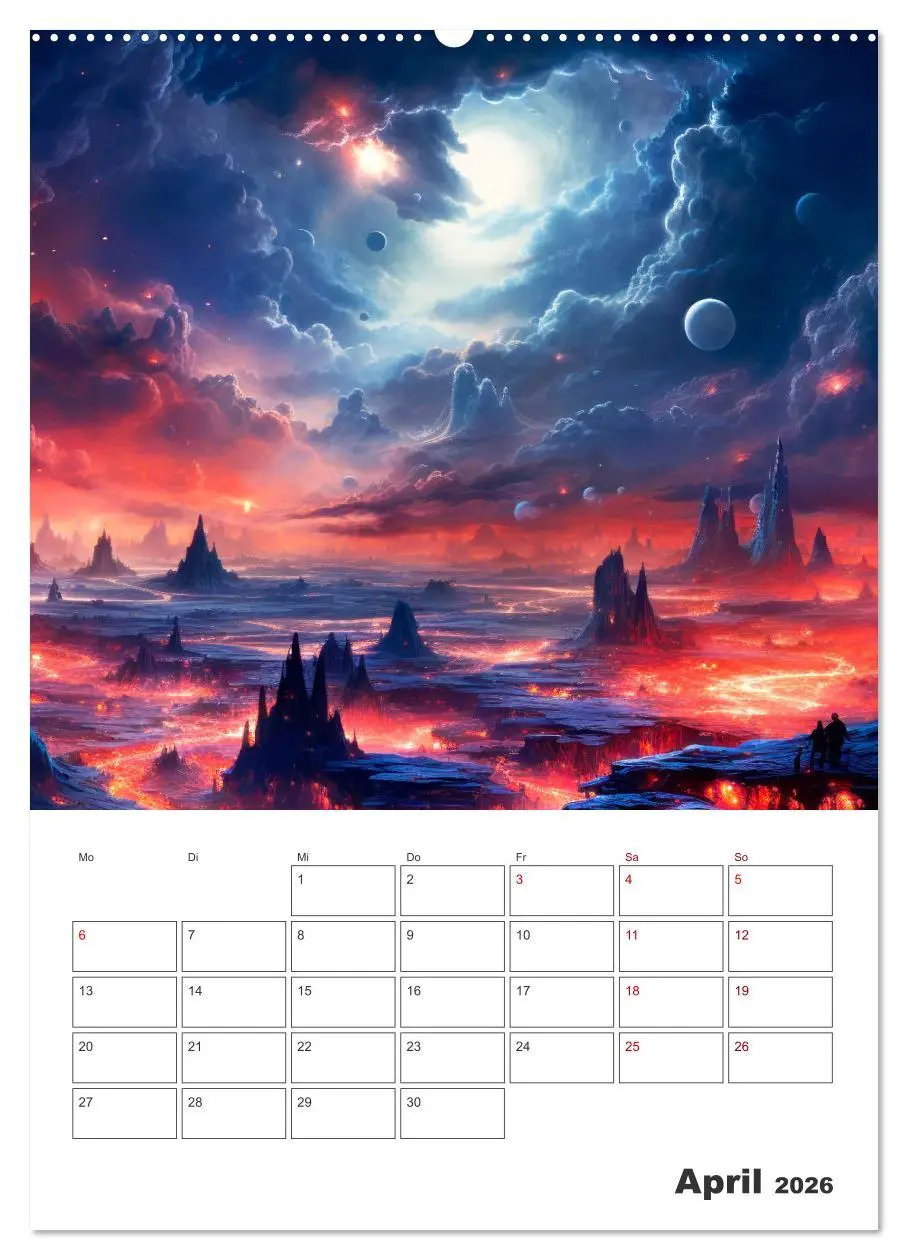 Bild: 9783516294491 | FERNE WELTEN Cooler Terminplaner (Wandkalender 2026 DIN A2 hoch),...
