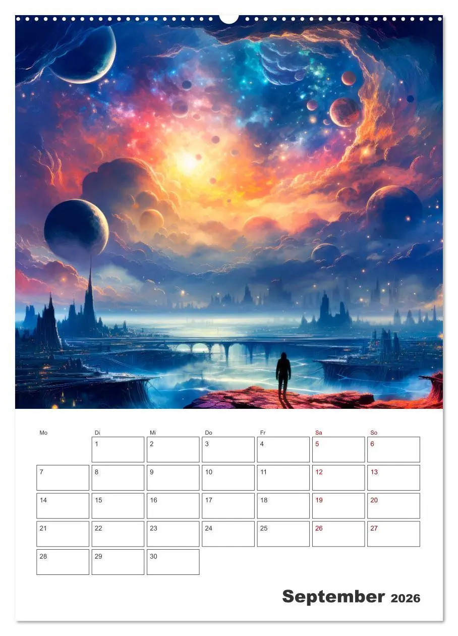 Bild: 9783516294491 | FERNE WELTEN Cooler Terminplaner (Wandkalender 2026 DIN A2 hoch),...
