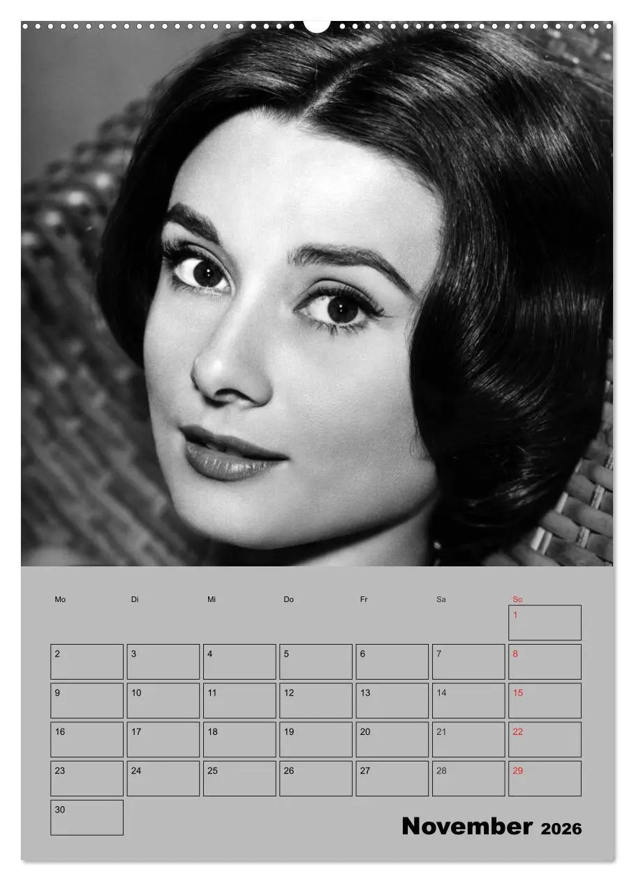 Bild: 9783516434491 | Hollywood-Diva. Audrey Hepburn (hochwertiger Premium Wandkalender...