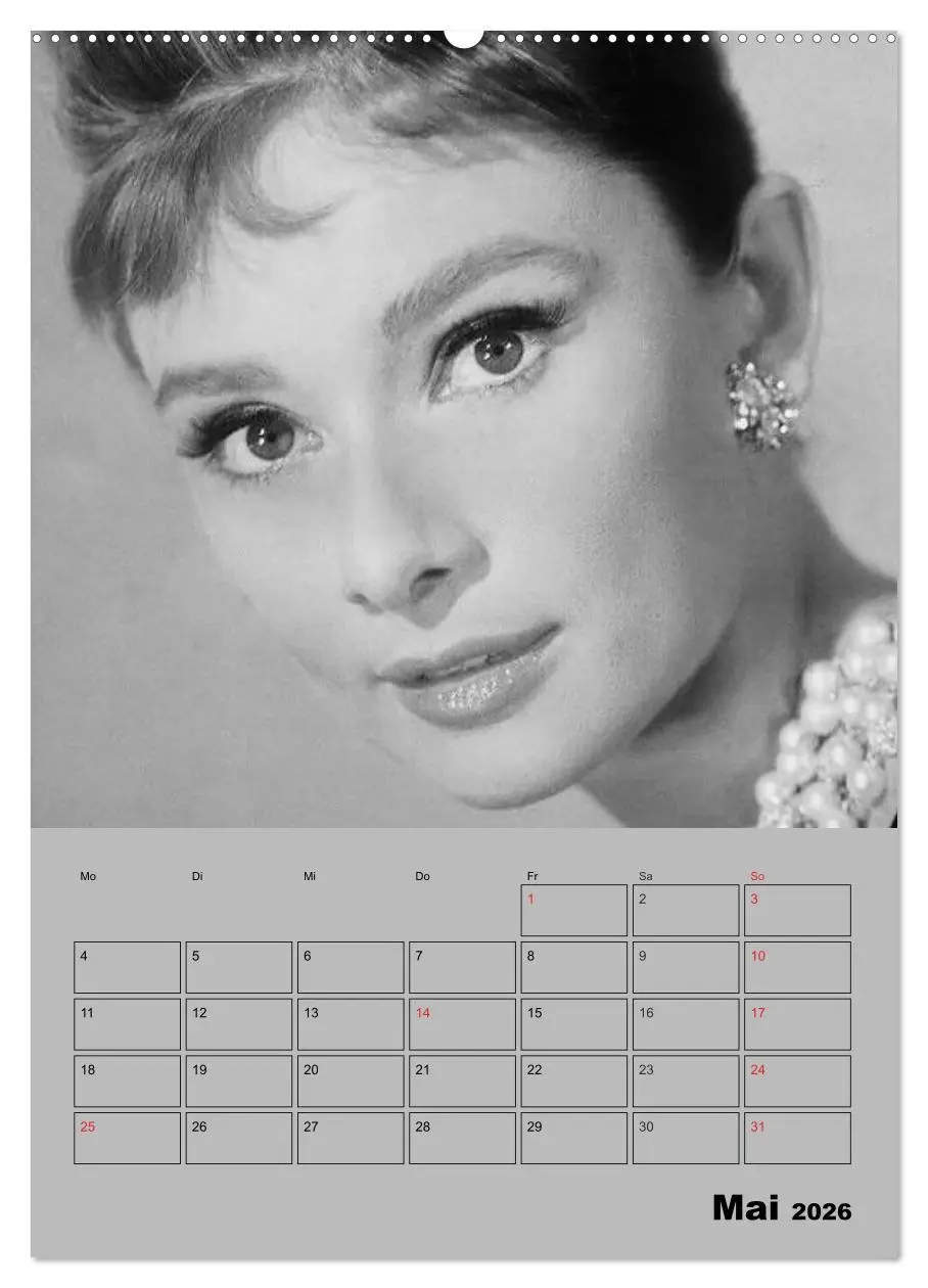 Bild: 9783516434491 | Hollywood-Diva. Audrey Hepburn (hochwertiger Premium Wandkalender...