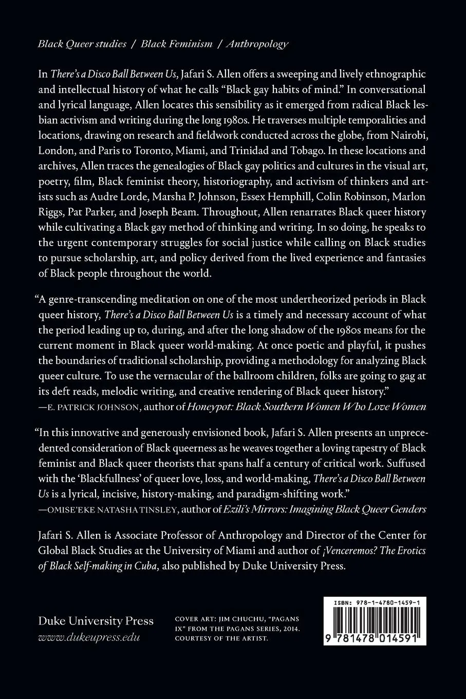 Rückseite: 9781478014591 | There's a Disco Ball Between Us | A Theory of Black Gay Life | Allen