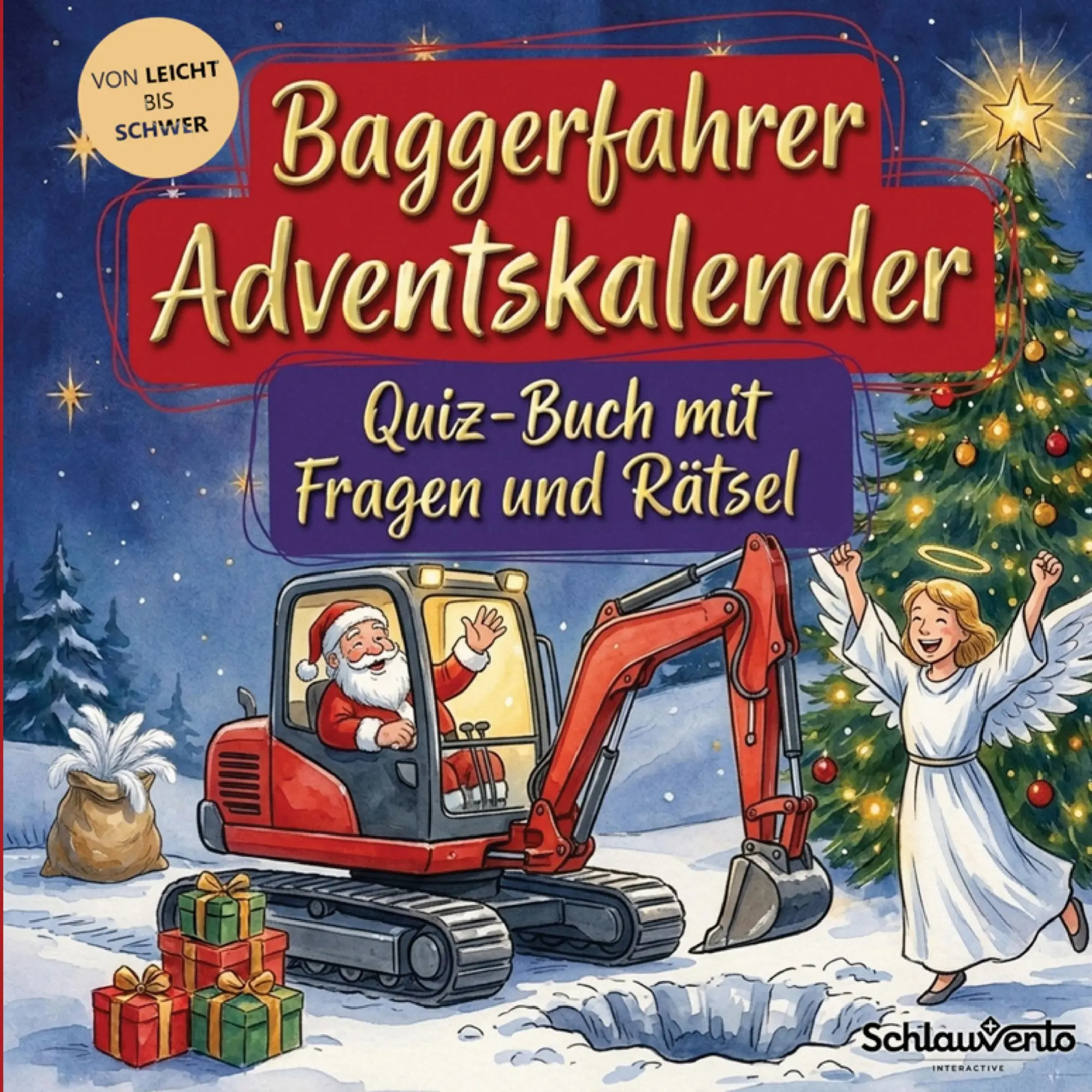 Cover: 9783693194591 | Baggerfahrer-Adventskalender: Quiz-Buch mit Fragen und Rätsel | Buch