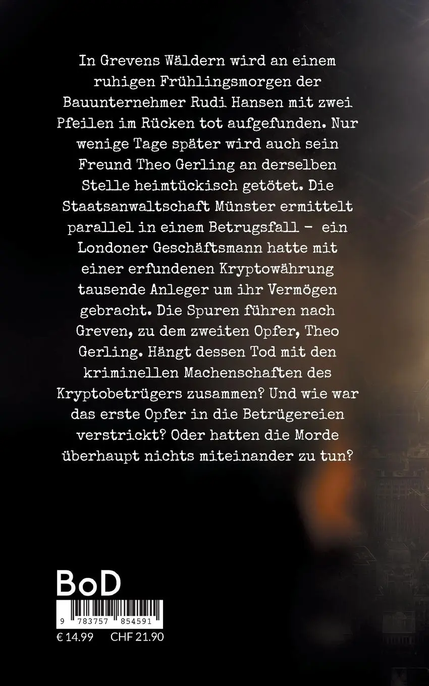 Rückseite: 9783757854591 | Der Bogenjäger | Kommissar Klebers vierter Fall in Greven | Reisenberg