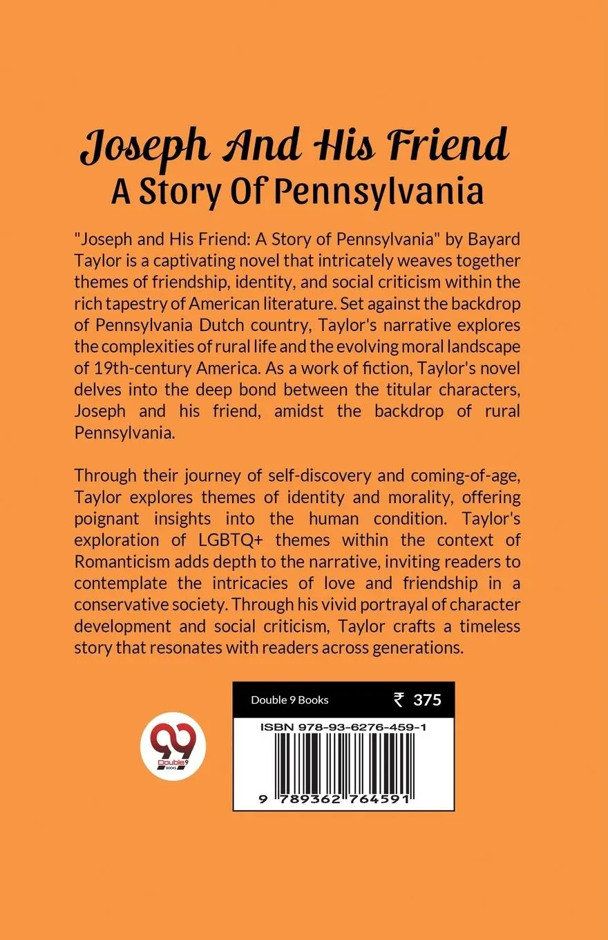 Rückseite: 9789362764591 | Joseph And His Friend A Story Of Pennsylvania | Bayard Taylor | Buch