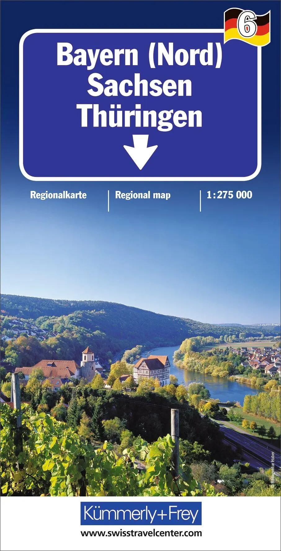 Cover: 9783259014691 | Kümmerly+Frey Regional-Strassenkarte 6 Bayern Nord 1:275.000 | AG