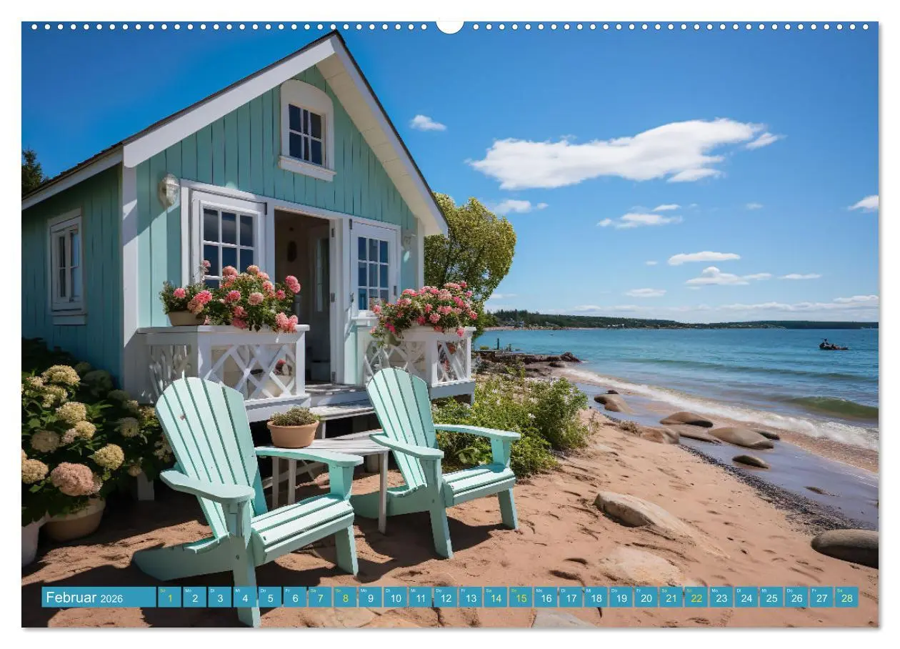 Bild: 9783457494691 | Wunderschöne Strandhäuser (Wandkalender 2026 DIN A2 quer), CALVENDO...