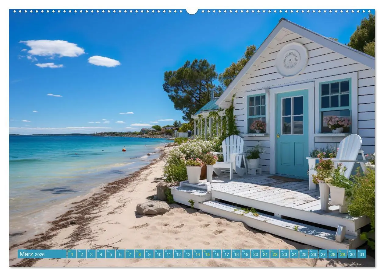 Bild: 9783457494691 | Wunderschöne Strandhäuser (Wandkalender 2026 DIN A2 quer), CALVENDO...