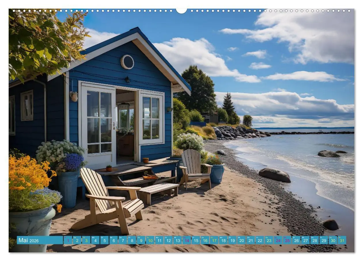 Bild: 9783457494691 | Wunderschöne Strandhäuser (Wandkalender 2026 DIN A2 quer), CALVENDO...