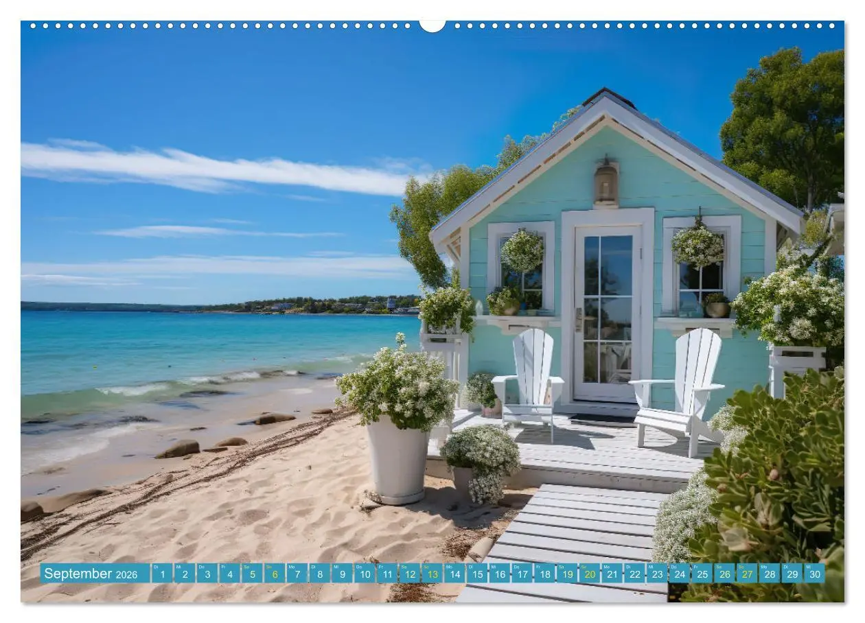 Bild: 9783457494691 | Wunderschöne Strandhäuser (Wandkalender 2026 DIN A2 quer), CALVENDO...