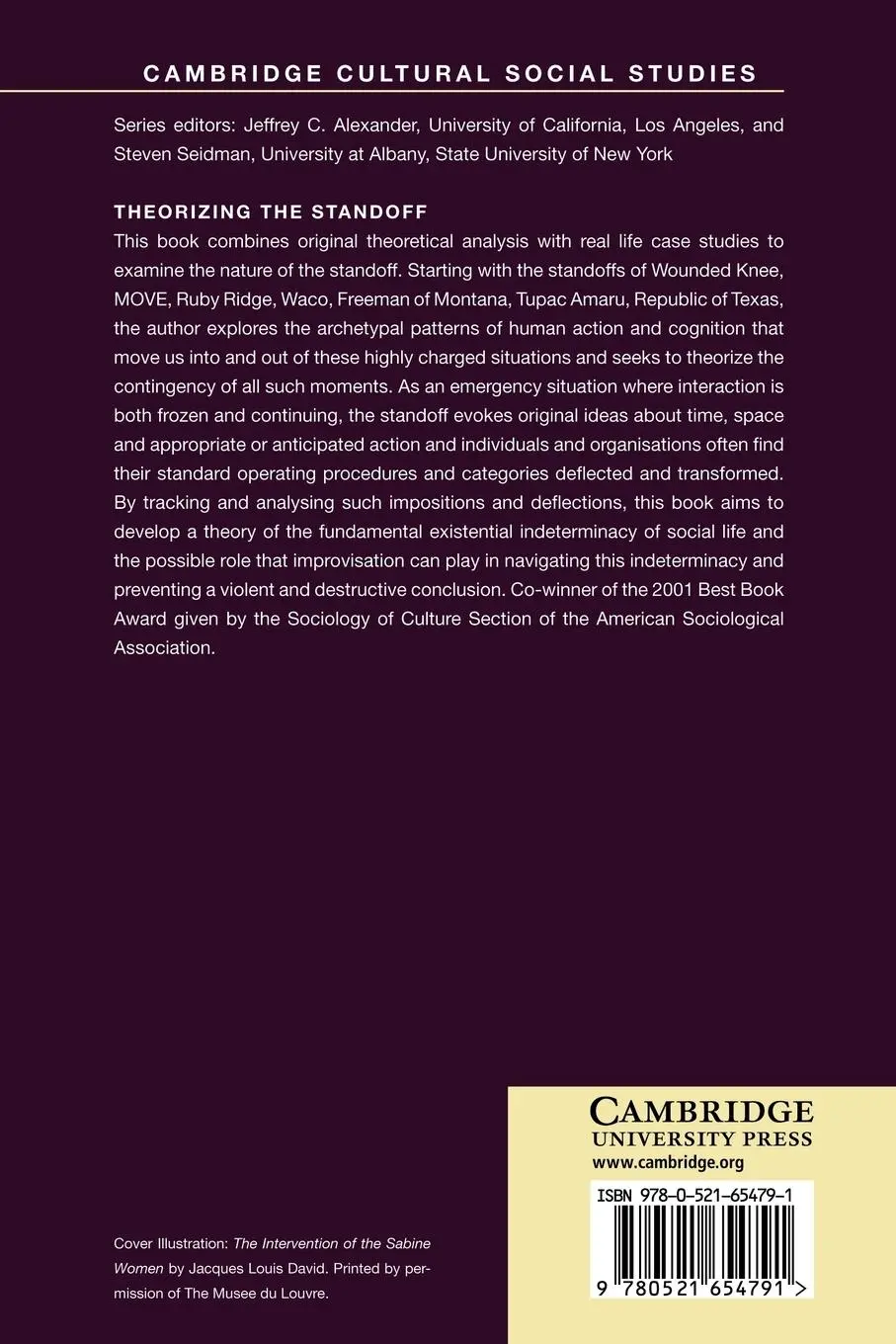 Rückseite: 9780521654791 | Theorizing the Standoff | Contingency in Action | Wagner-Pacifici