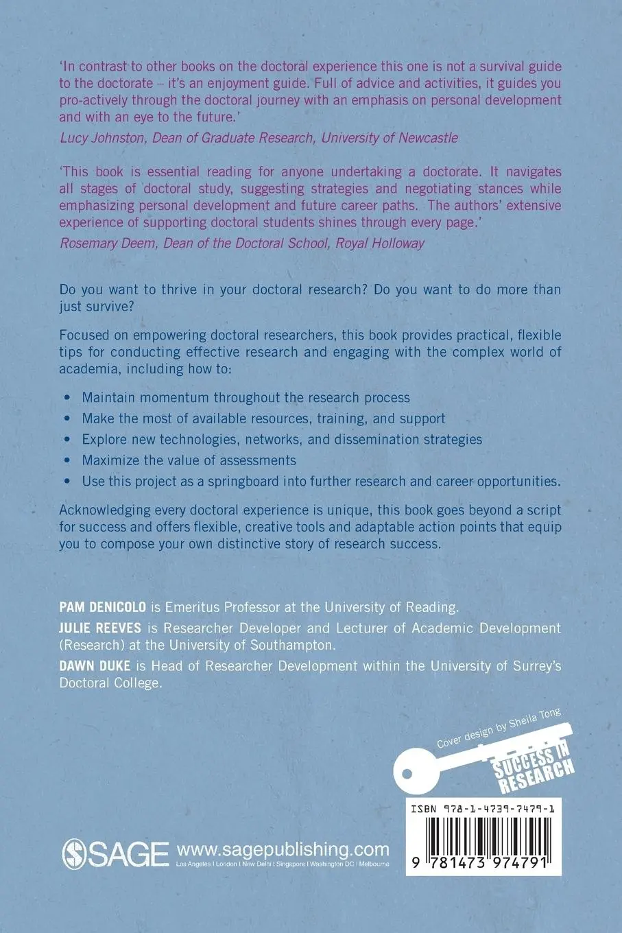 Rückseite: 9781473974791 | Fulfilling the Potential of Your Doctoral Experience | Taschenbuch