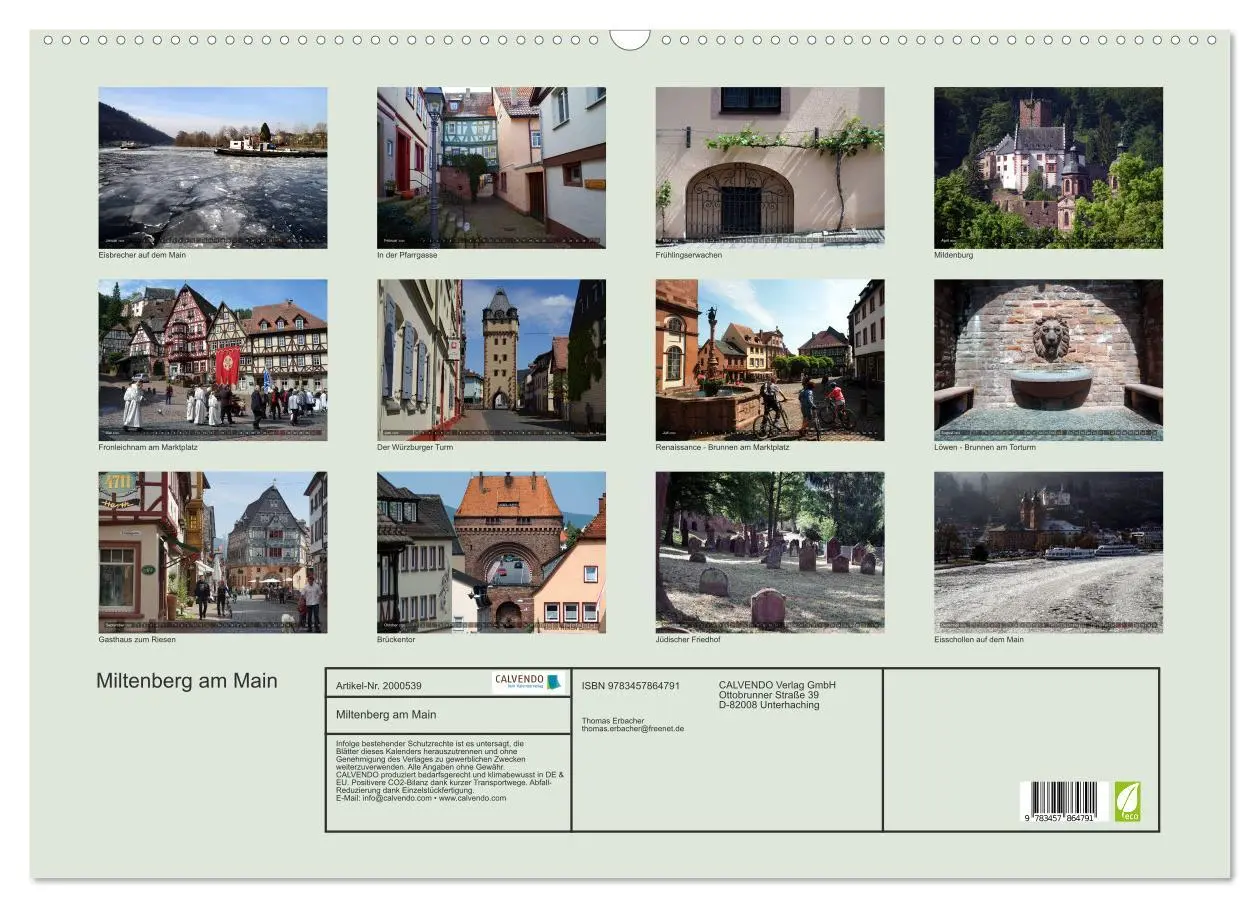 Bild: 9783457864791 | Miltenberg am Main (Wandkalender 2026 DIN A2 quer), CALVENDO...