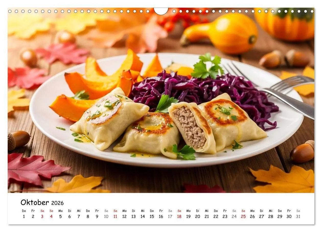 Bild: 9783516714791 | Schwäbischer Maultaschen-Kalender (Wandkalender 2026 DIN A3 quer),...