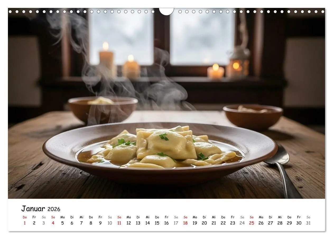 Bild: 9783516714791 | Schwäbischer Maultaschen-Kalender (Wandkalender 2026 DIN A3 quer),...