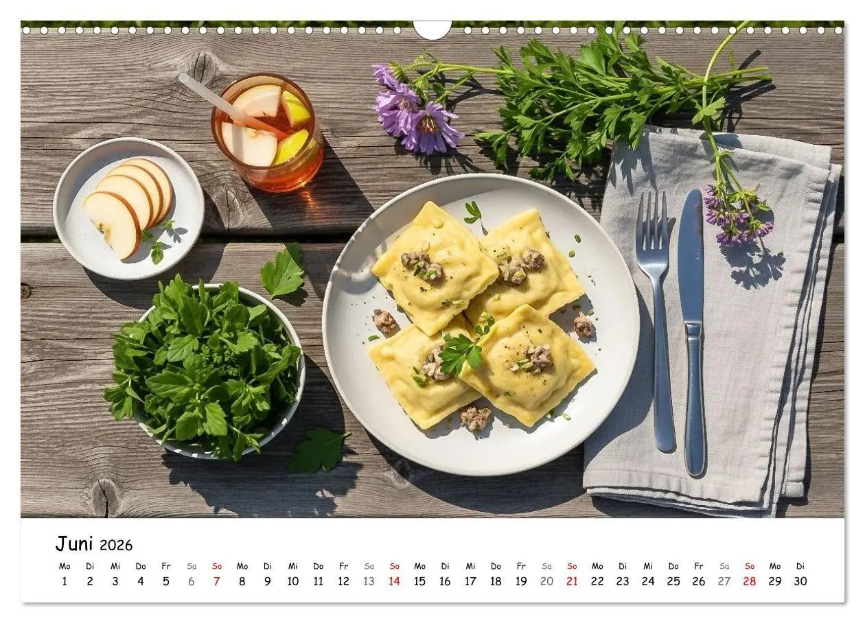 Bild: 9783516714791 | Schwäbischer Maultaschen-Kalender (Wandkalender 2026 DIN A3 quer),...