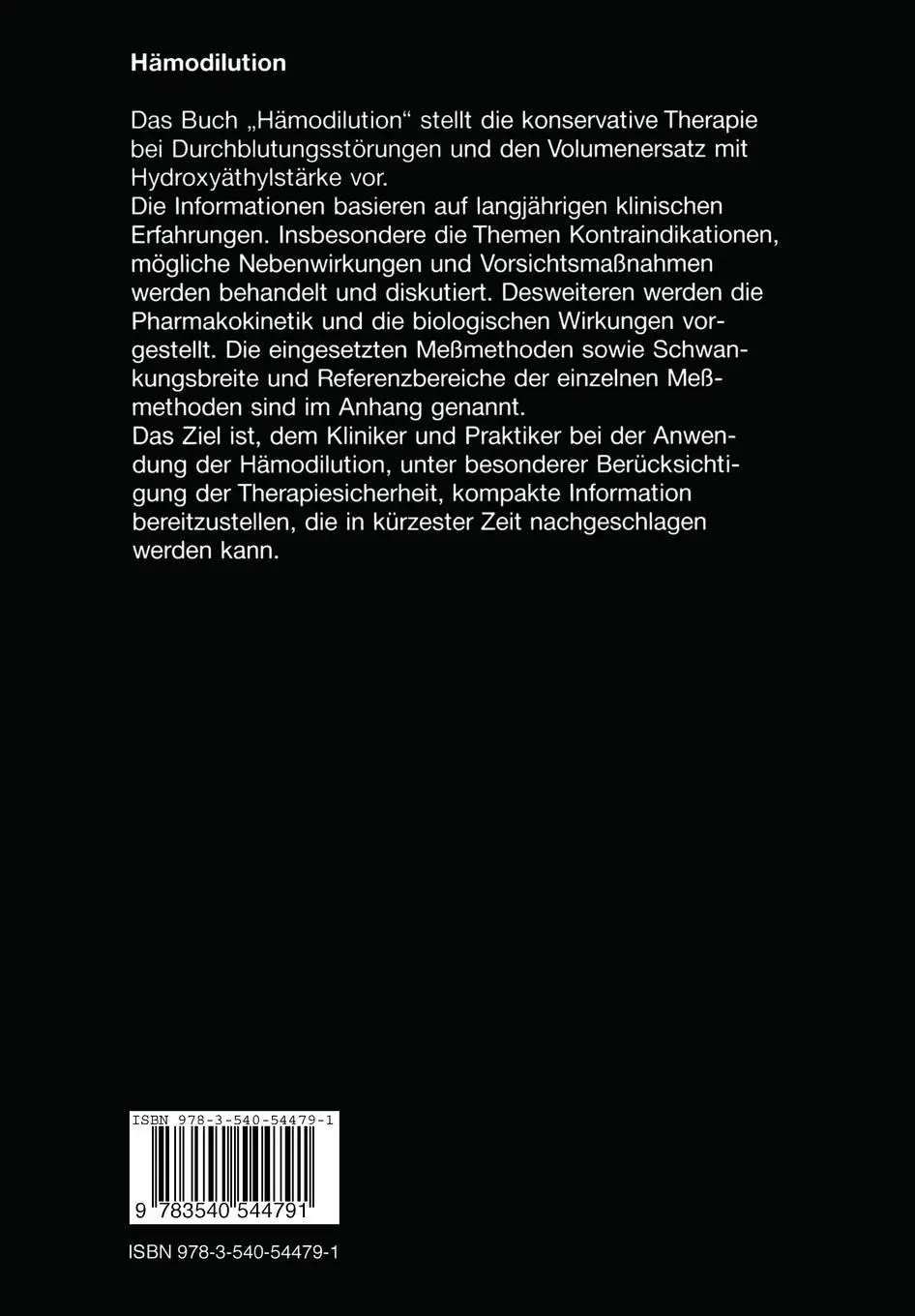 Rückseite: 9783540544791 | Hämodilution | J. Koscielny (u. a.) | Taschenbuch | xvi | Deutsch