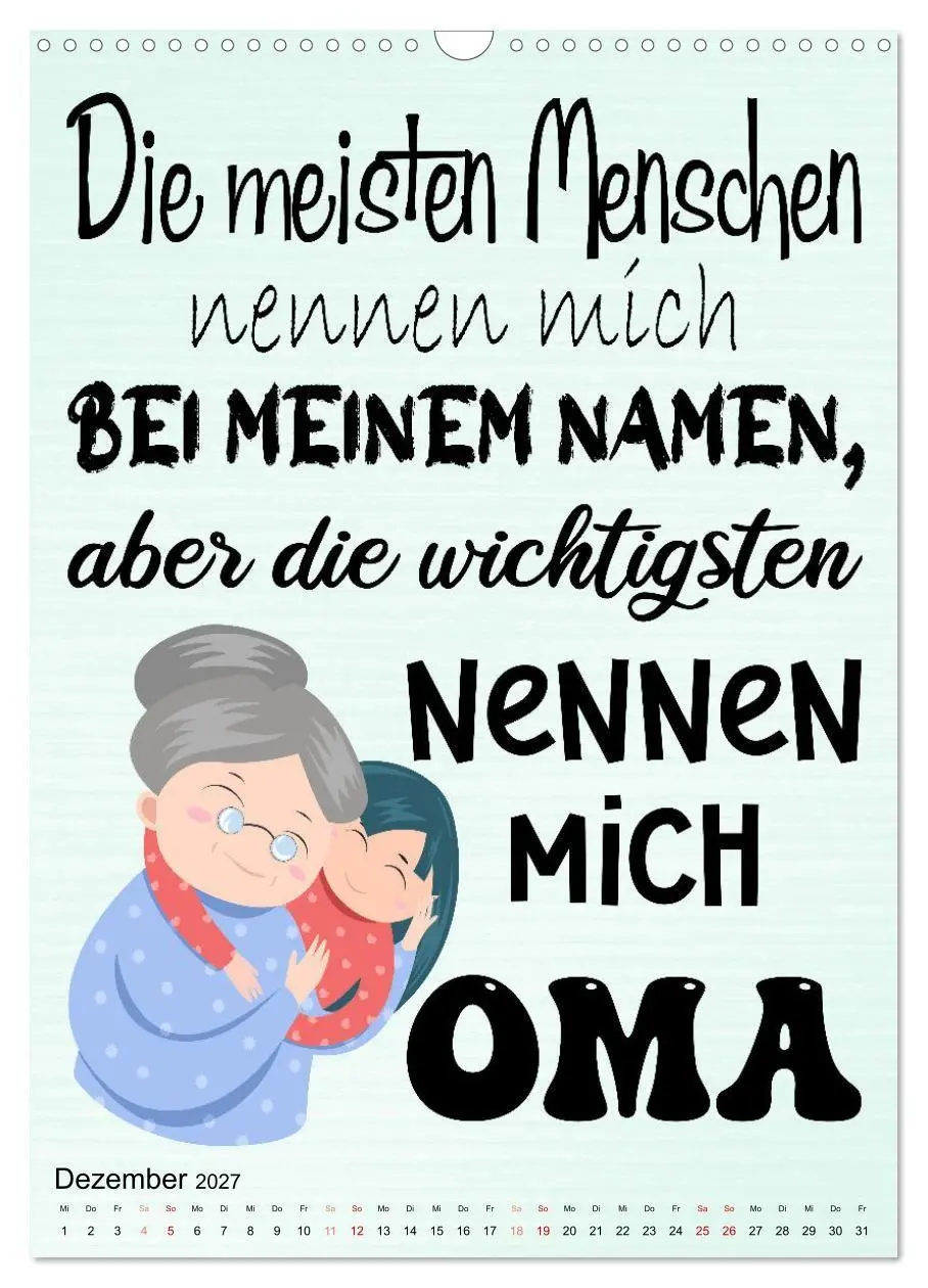 Bild: 9783569354791 | Glück ist, Oma zu sein (Wandkalender 2027 DIN A3 hoch), CALVENDO...