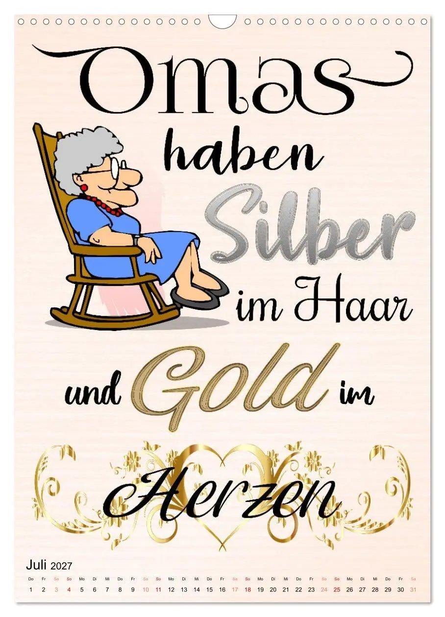 Bild: 9783569354791 | Glück ist, Oma zu sein (Wandkalender 2027 DIN A3 hoch), CALVENDO...