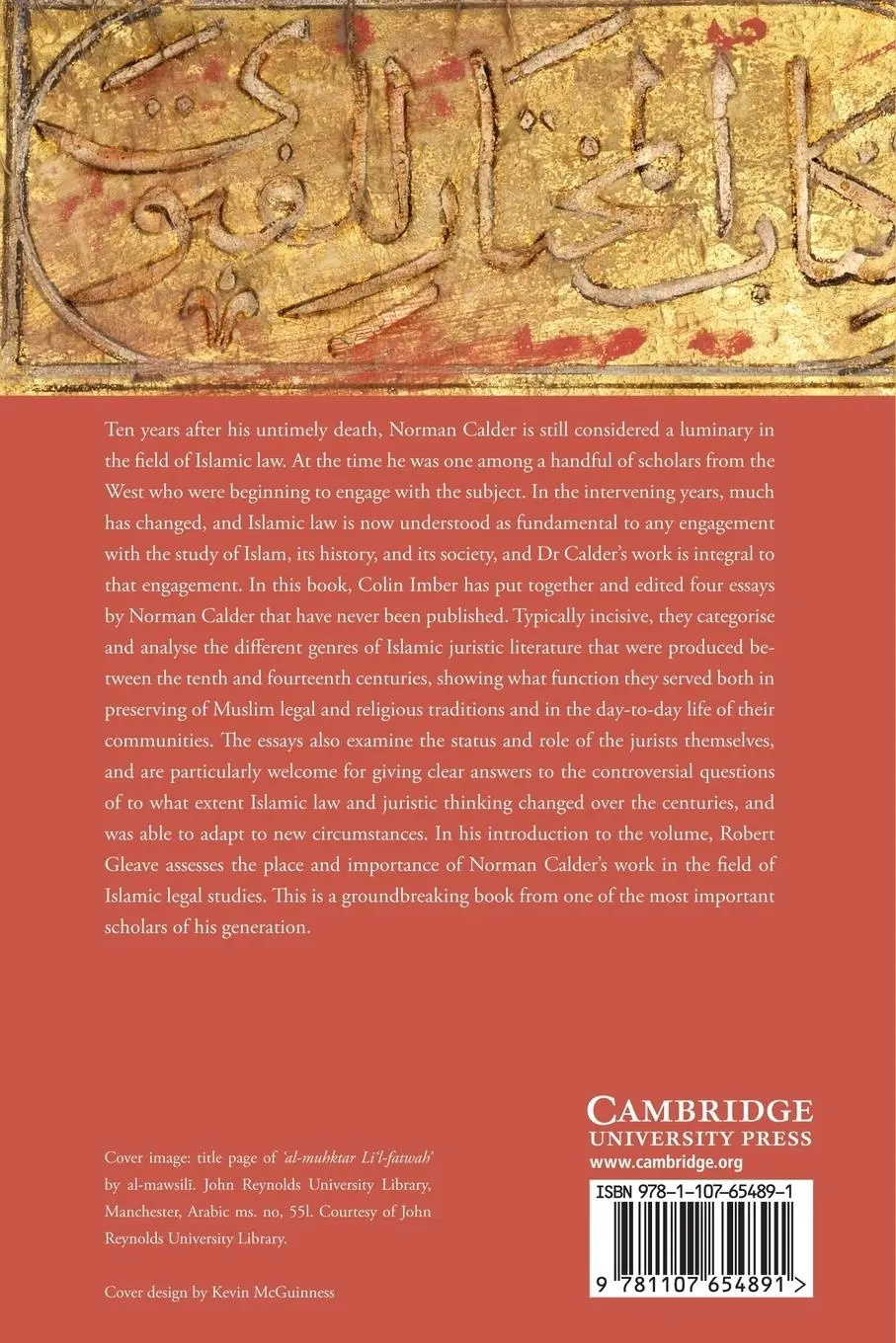Rückseite: 9781107654891 | Islamic Jurisprudence in the Classical Era | Norman Calder | Buch