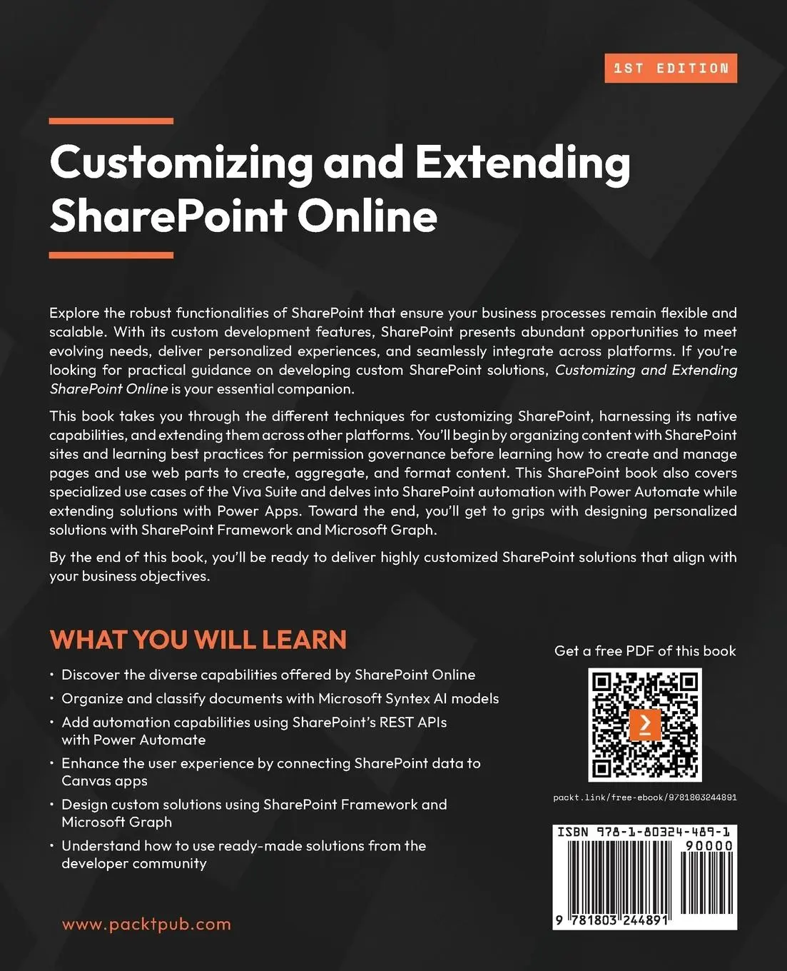 Rückseite: 9781803244891 | Customizing and Extending SharePoint Online | Matti Paukkonen | Buch