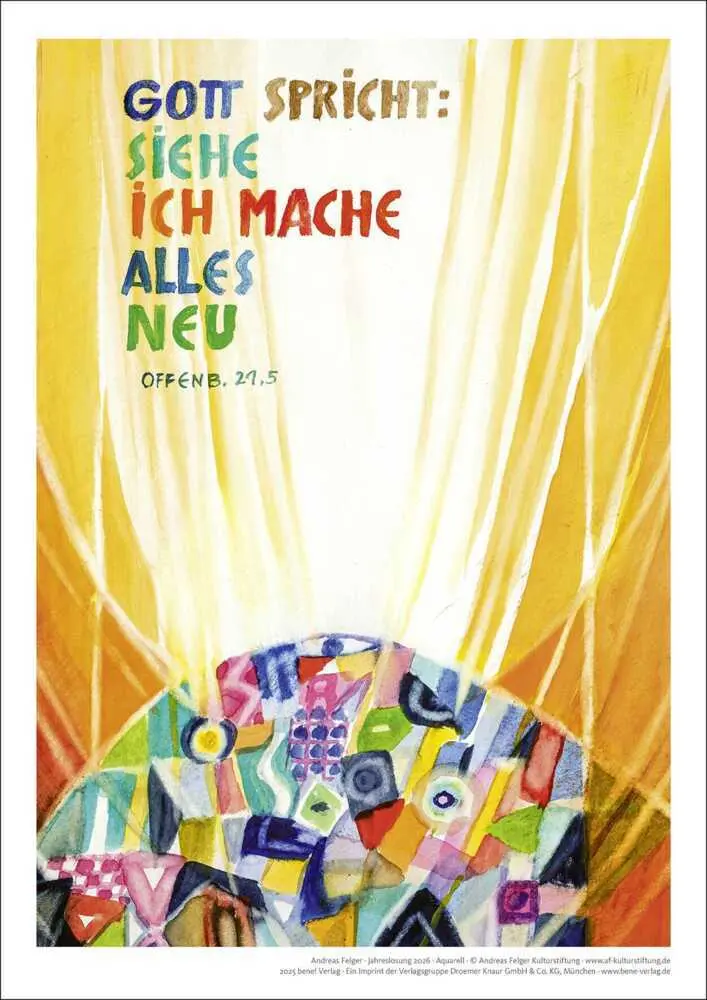 Cover: 4251693904991 | Jahreslosung Andreas Felger 2026, Kunstdruck A4 | Andreas Felger | Box