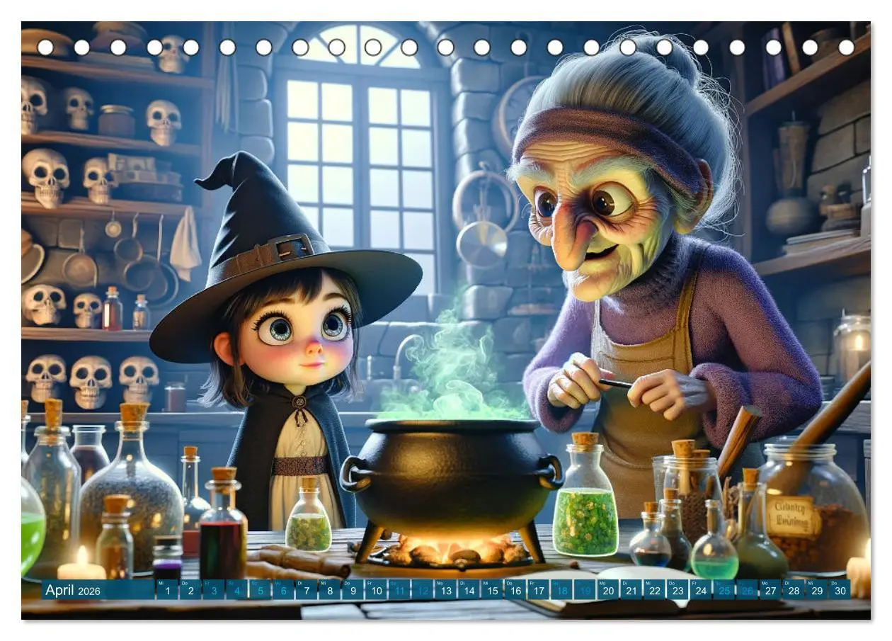 Bild: 9783457464991 | Hexenwelten: Ein Jahr voller Magie und Mysterien (Tischkalender...
