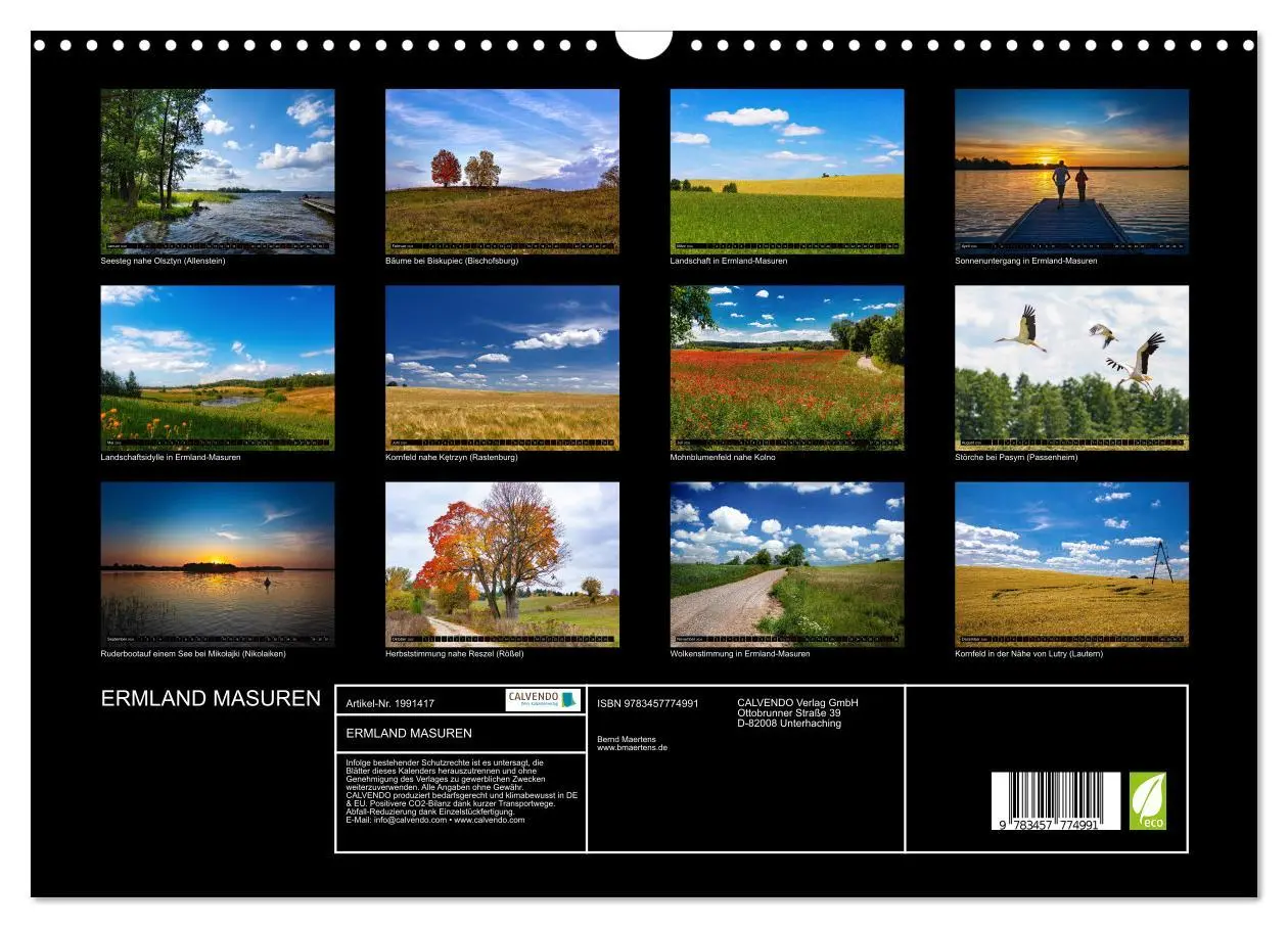 Bild: 9783457774991 | ERMLAND MASUREN (Wandkalender 2026 DIN A3 quer), CALVENDO...