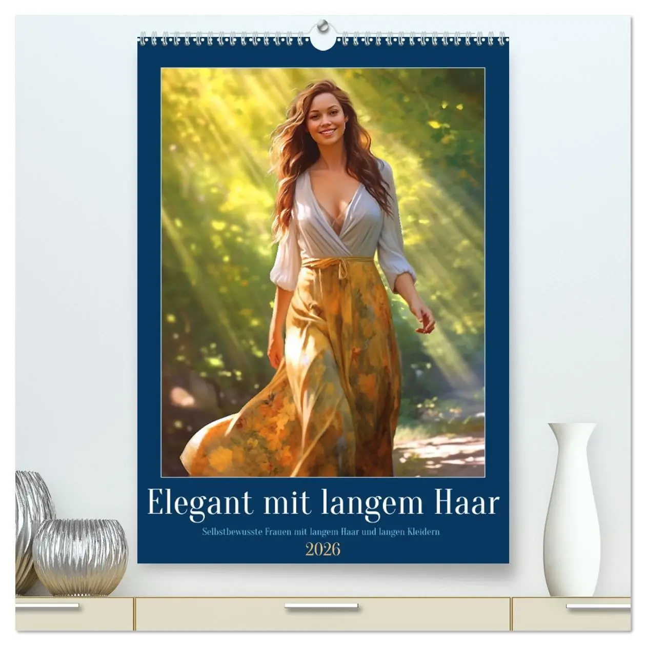 Cover: 9783516314991 | Elegant mit langem Haar (hochwertiger Premium Wandkalender 2026 DIN...